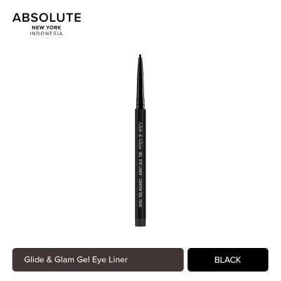 ABSOLUTE NY ABS G&GLAM GEL E/LINER BLACK