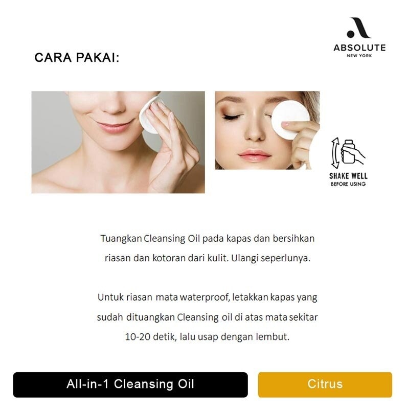 Absolute New York All-In-1 Cleansing Oil Citrus 200ml