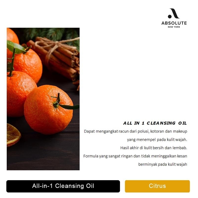 Absolute New York All-In-1 Cleansing Oil Citrus 200ml