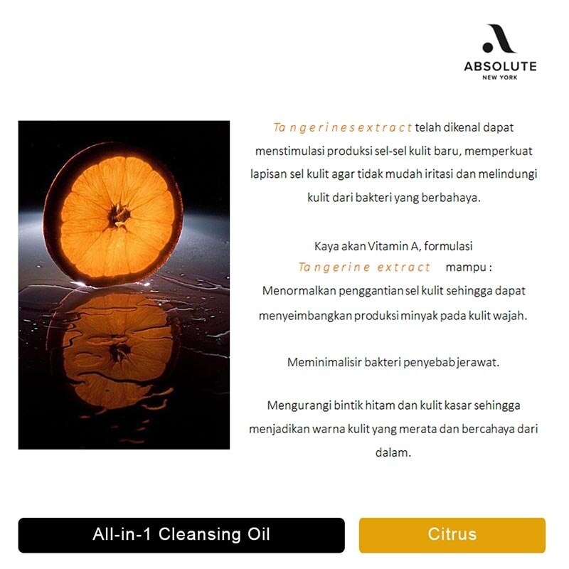 Absolute New York All-In-1 Cleansing Oil Citrus 200ml