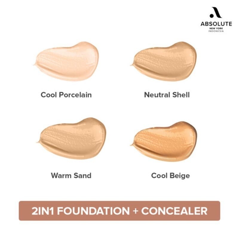 Absolute New York 2-In-1 Foundation & Concealer Warm Sand