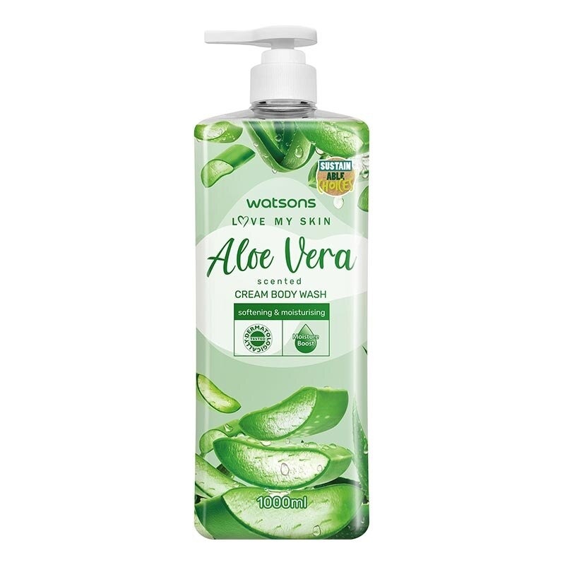 Watsons Aloe Vera Scented Cream Body Wash 1000ml