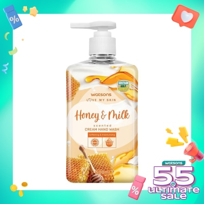 WATSONS Watsons Honey & Milk Scented Cream Hand Wash 500mL