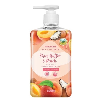 WATSONS Watsons Shea Butter & Peach Scented Cream Hand Wash 500ml