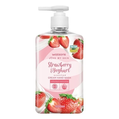 WATSONS Watsons Strawberry & Yoghurt Scented Cream Hand Wash 500ml