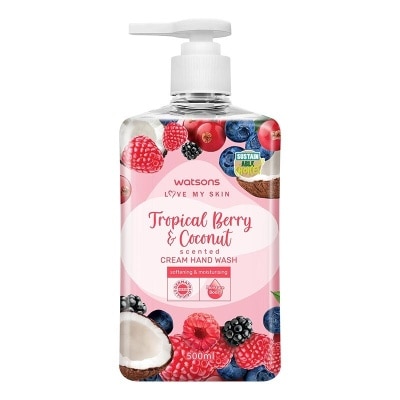 WATSONS Watsons Tropical Berry & Coconut Scented Cream Hand Wash 500ml