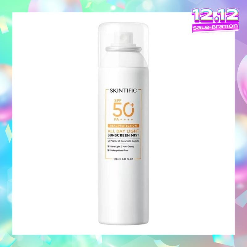 Skintific All Day Light Sunscreen Mist Spf 50 Pa++++ 120Ml