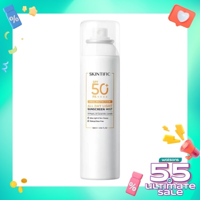SKINTIFIC Skintific All Day Light Sunscreen Mist Spf 50 Pa++++ 120Ml