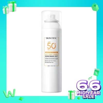 SKINTIFIC Skintific All Day Light Sunscreen Mist Spf 50 Pa++++ 120Ml