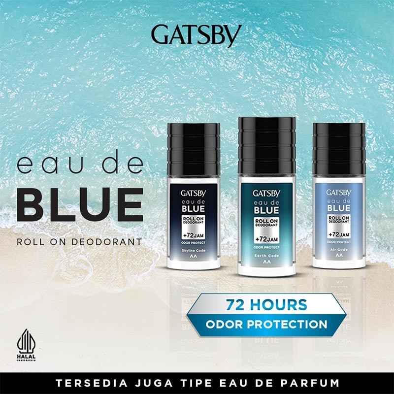 Gatsby Eau De Blue Deodorant Roll On - Earth Code