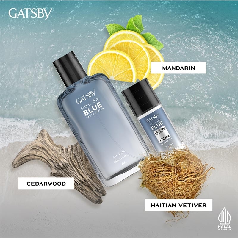 Gatsby Eau De Blue Deodorant Roll On - Air Code