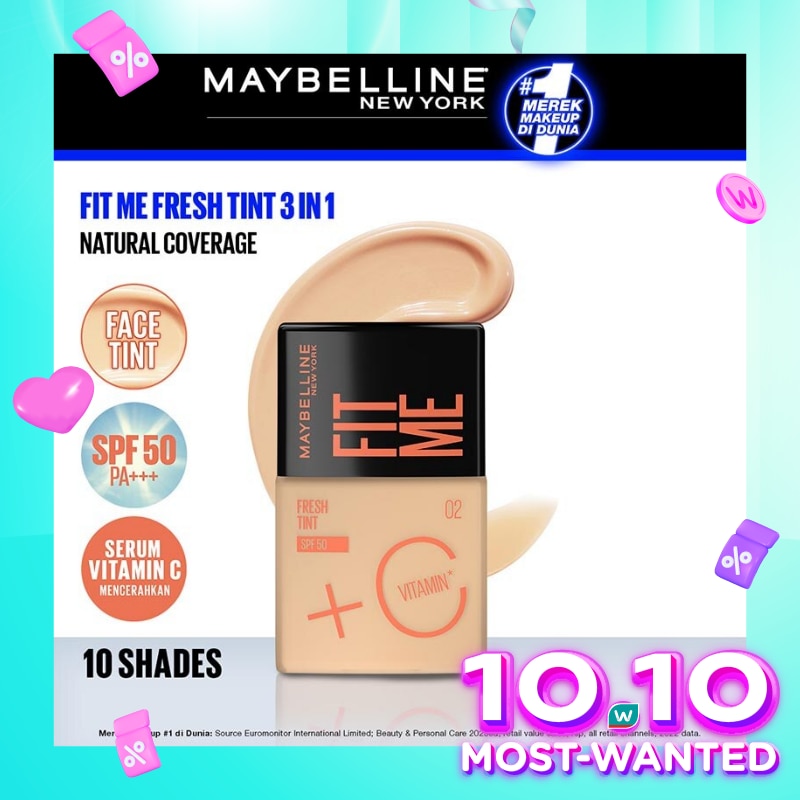 Promo Harga Maybelline Fit Me FreshTint 02  - Watsons