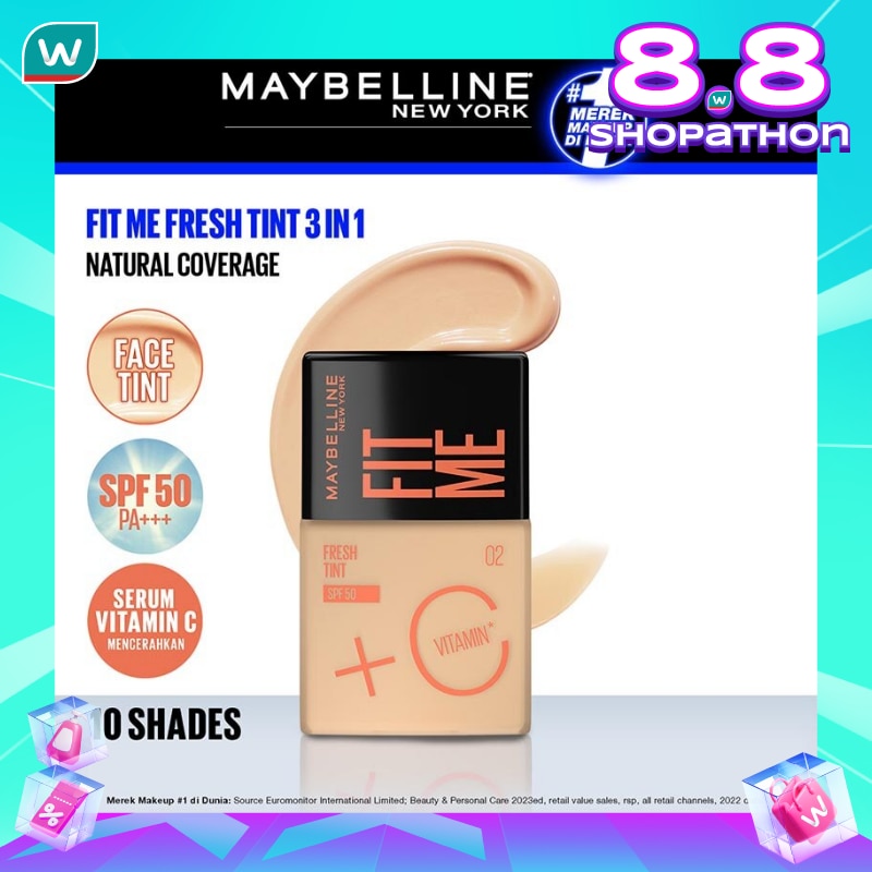 Promo Harga Maybelline Fit Me FreshTint 02  - Watsons