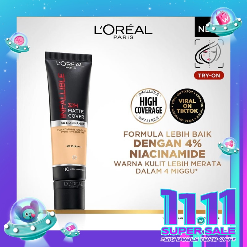 Paris Infallible 32H Matte Cover Foundation 110 - Cool Undertone