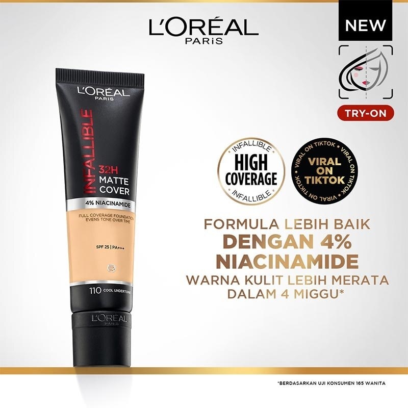 L'OREAL L'Oreal Paris Infallible 32H Matte Cover Foundation 110 - Cool Undertone