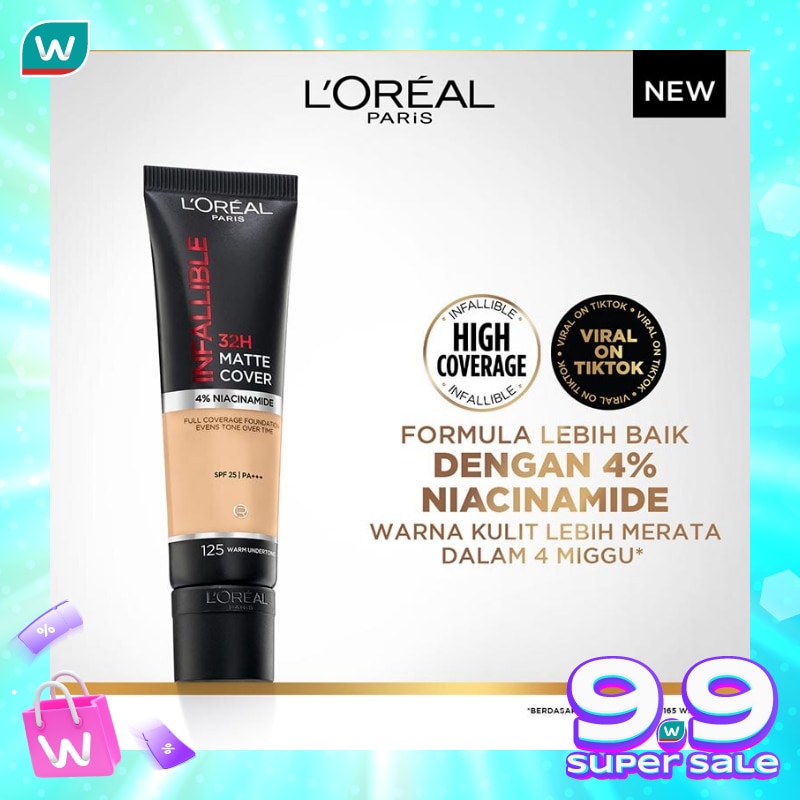 L'OREAL Paris Infallible 32H Matte Cover Foundation 125 - Warm Undertone