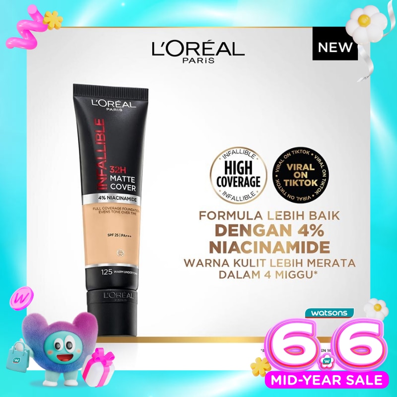 Paris Infallible 32H Matte Cover Foundation 125 - Warm Undertone