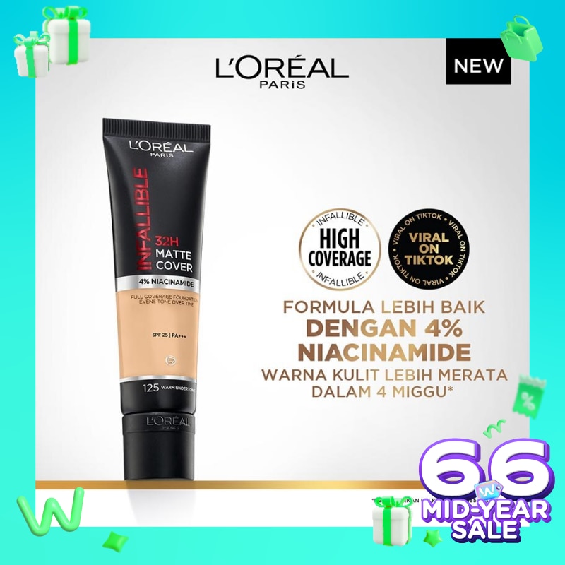 L'OREAL L'Oreal Paris Infallible 32H Matte Cover Foundation 125 - Warm Undertone