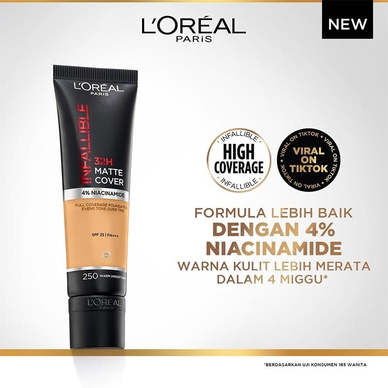 L'Oreal Paris Infallible 32H Matte Cover Foundation 250 - Warm Undertone