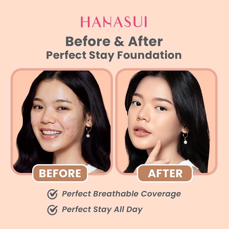 Hanasui Perfect Stay Foundation Ivory #007