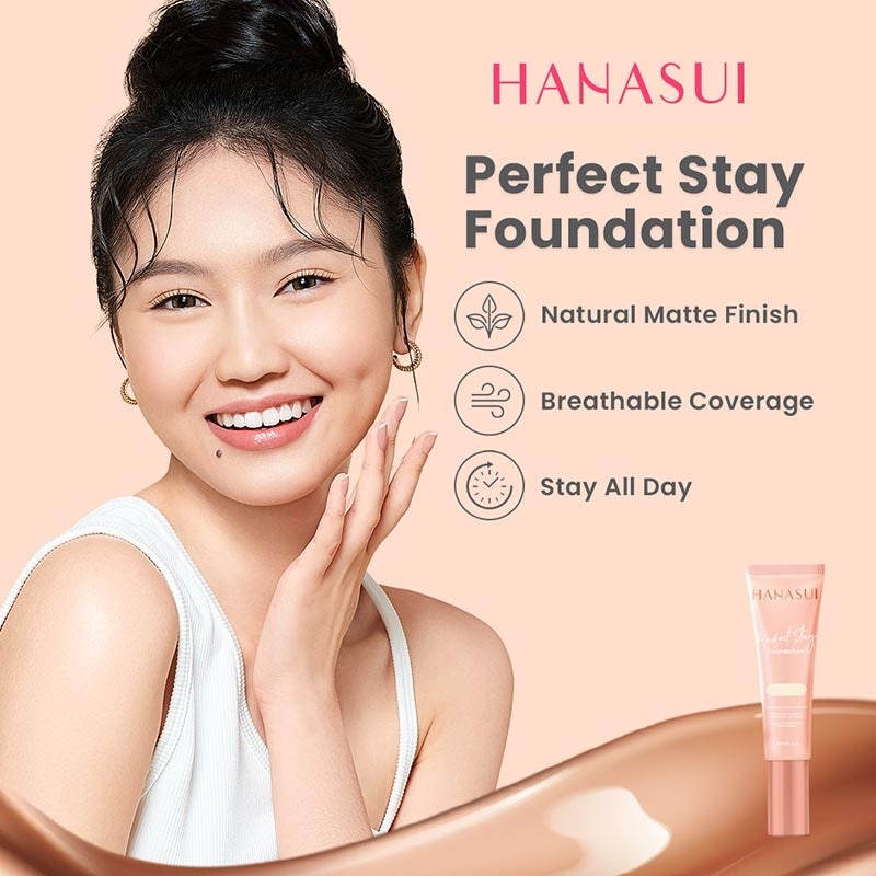 Hanasui Perfect Stay Foundation Ivory #007