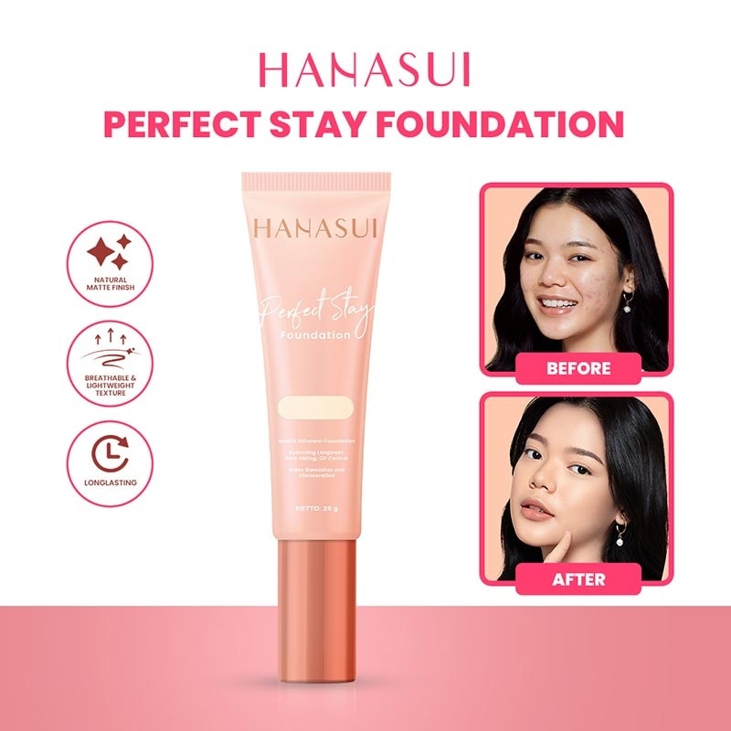 Hanasui Perfect Stay Foundation Ivory #007