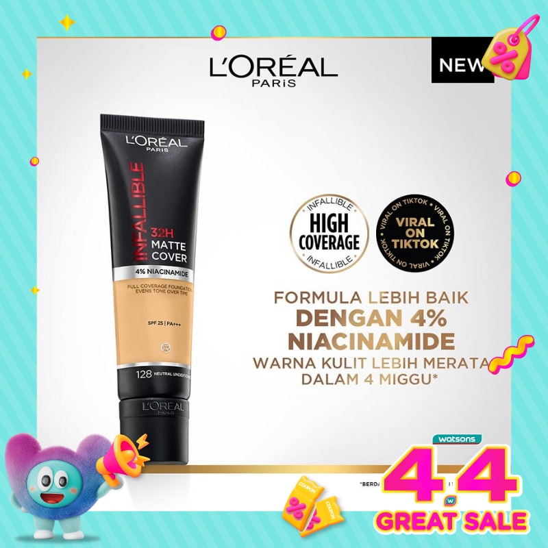 L'Oreal Paris Infallible 32H Matte Cover Foundation 128- Neutral Undertone