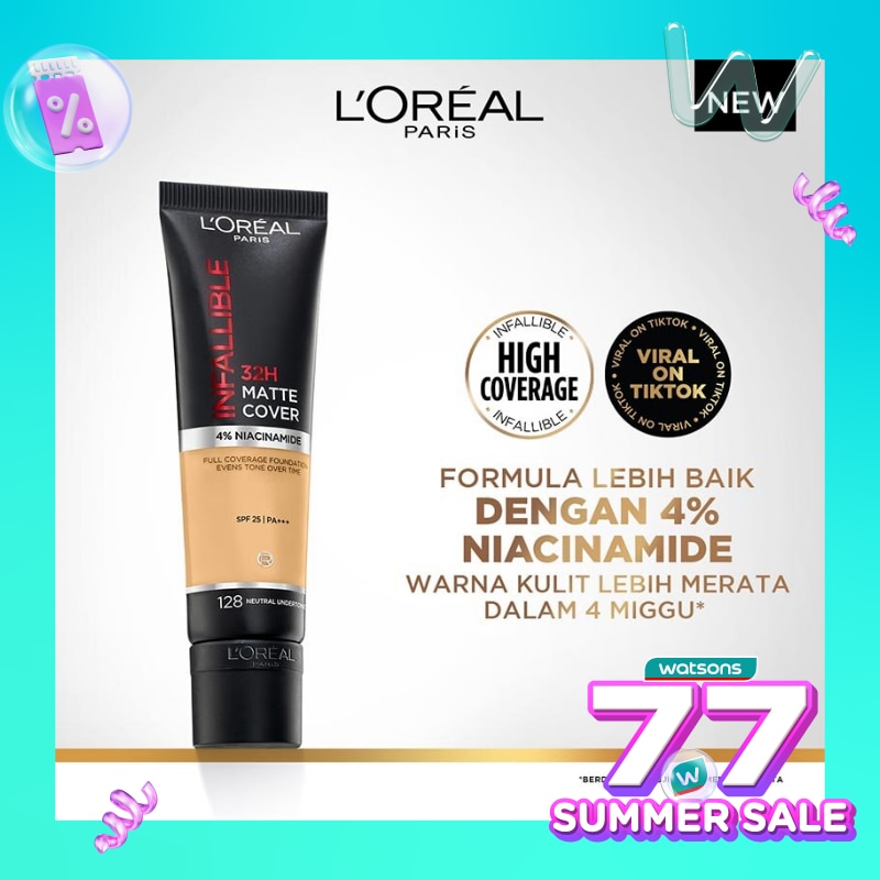 L'Oreal Paris Infallible 32H Matte Cover Foundation 128- Neutral Undertone