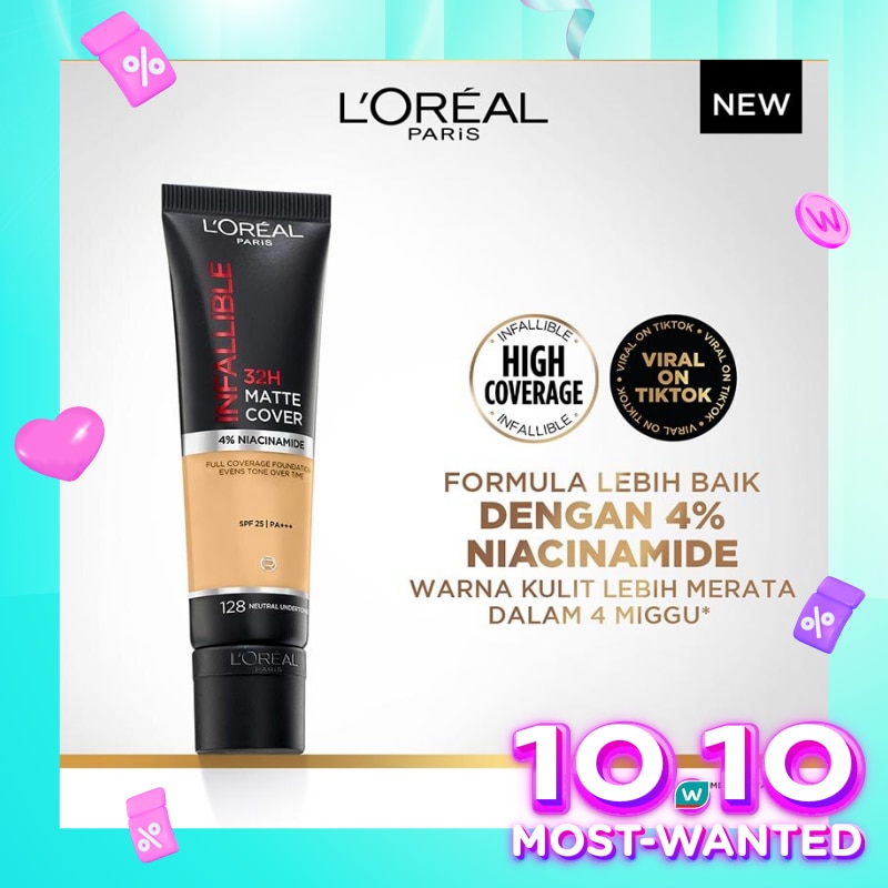 L'Oreal Paris Infallible 32H Matte Cover Foundation 128- Neutral Undertone