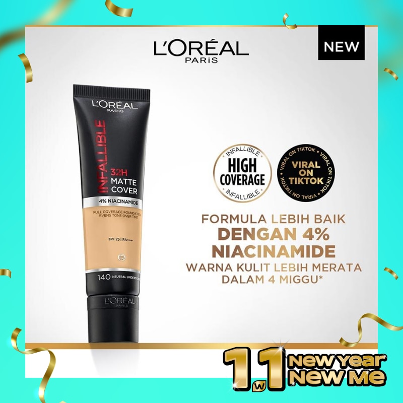 L'OREAL L'Oreal Paris Infallible 32H Matte Cover Foundation 140 - Neutral Undertone
