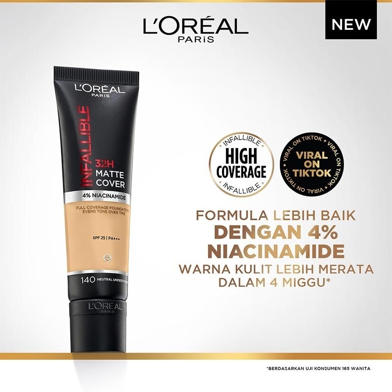 L'OREAL L'Oreal Paris Infallible 32H Matte Cover Foundation 140 - Neutral Undertone