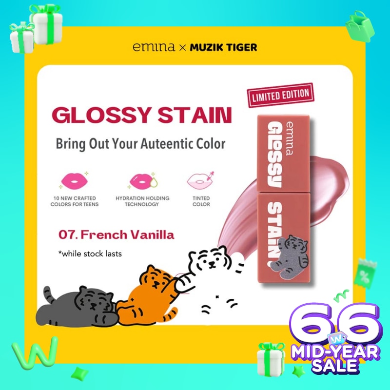 EMINA EMINA LIP GLOSSY STAIN 07 FRENCH VANILLA
