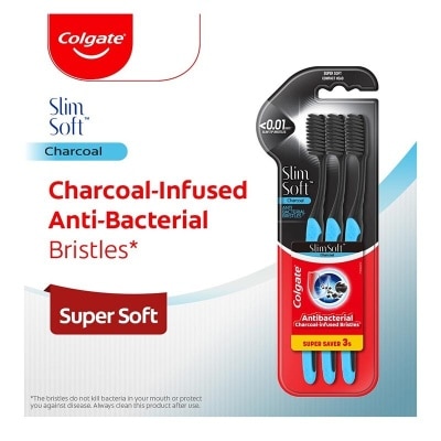 COLGATE COLGATE T/B SLIMSOFT CHARCOAL 3'S