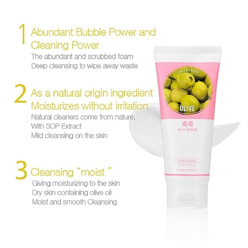 Holika Holika Daily Fresh Cleansing Foam Olive 100ml