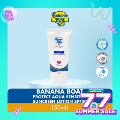 BANANA BOAT Banana Boat Simply Protect Aqua Sensitive Suncreen Lotion SPF50+ 50ml