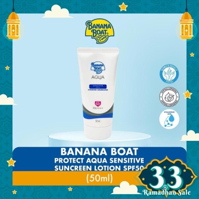 BANANA BOAT Banana Boat Simply Protect Aqua Sensitive Suncreen Lotion SPF50+ 50ml