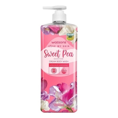 WATSONS Watsons Sweet Pea Scented Cream Body Wash 1000ml