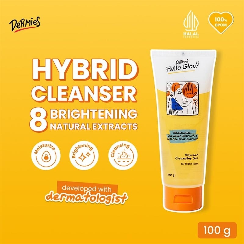 DERMIES HELLO GLOW MICELLAR GEL 100GR