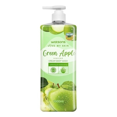 WATSONS Watsons Green Apple Scented Cream Body Wash 1000ML