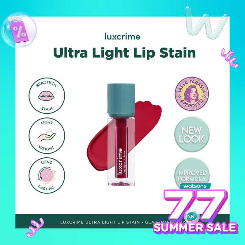 LUXCRIME ULTRA LIGHT LIP STAIN GLASSTONB