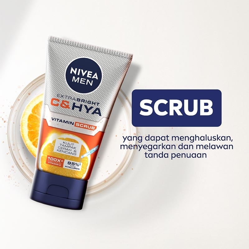 Nivea Men Extra Bright C&HYA Vitamin Face Scrub 100Ml