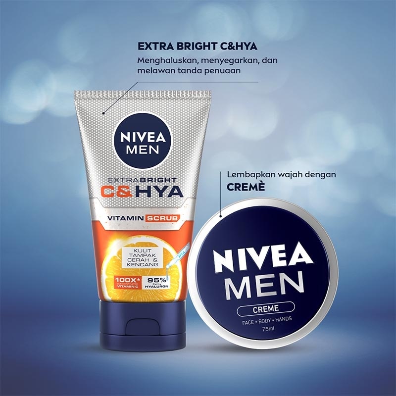 Nivea Men Extra Bright C&HYA Vitamin Face Scrub 100Ml
