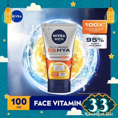 NIVEA Nivea Men Extra Bright C&HYA Vitamin Face Scrub 100Ml