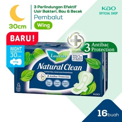 LAURIER LAURIER NATURAL CLEAN NIGHT 30CM 16S