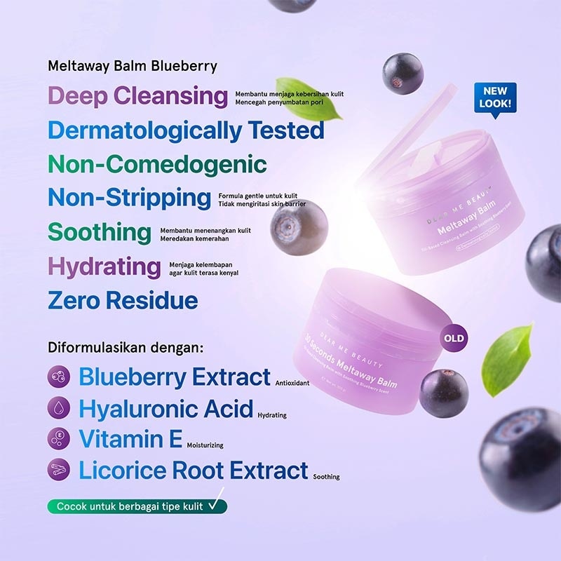 Dear Me Beauty Meltaway Balm Blueberry 100g