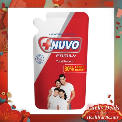 NUVO Family Sabun Mandi Cair Merah Total Protect Pouch 800ml