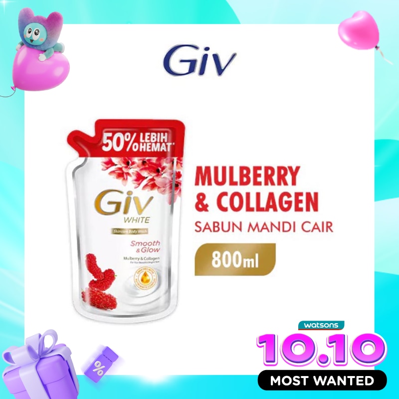 White Sabun Mandi Cair Mulberry Pouch 800ml image