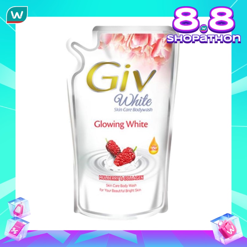 Giv White Sabun Mandi Cair Mulberry & Collagen Pouch 800ml