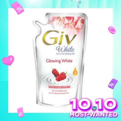 GIV Giv White Sabun Mandi Cair Mulberry & Collagen Pouch 800ml