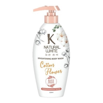 K NATURAL K Natural Bodywash White Cotton Flower Bottle 500 Ml